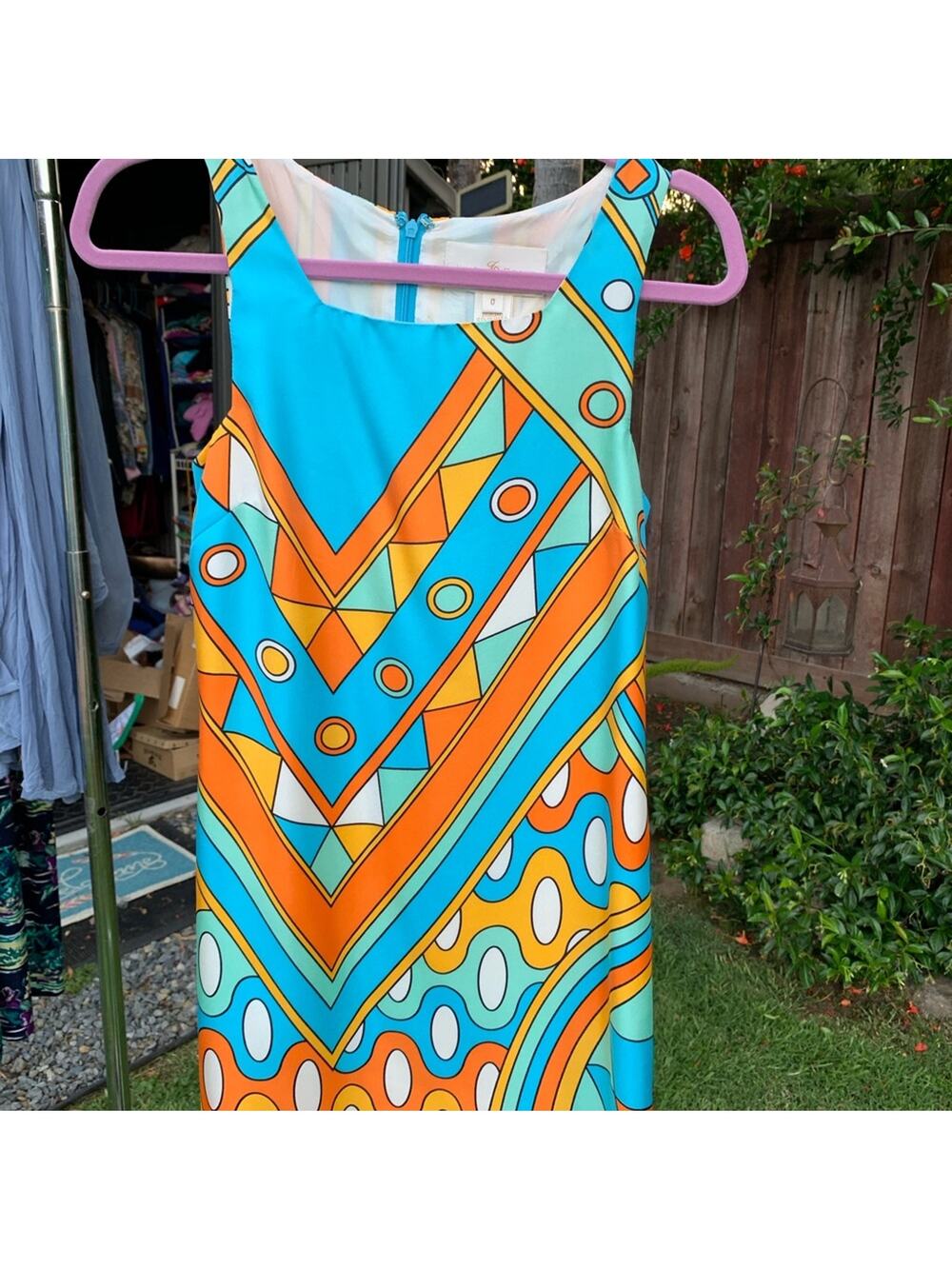 NWT JULIE BROWN MOD PSYCHEDELIC PRINT DRESS 0
